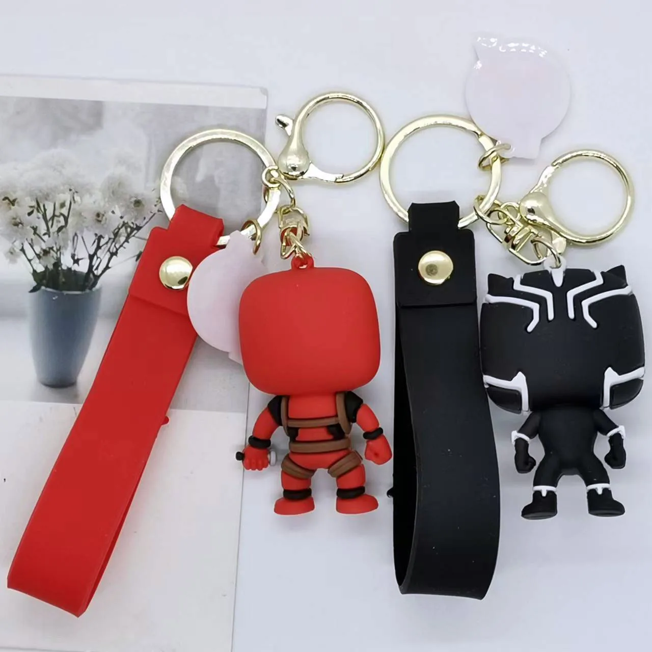 Новинка брелок для ключей Marvel Человек-паук мультяшный Капитан Америка Дэдпул