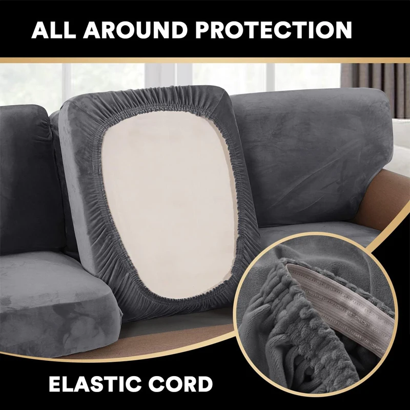 Бархатный чехол на сиденье дивана для гостиной толстый мягкий бархатный