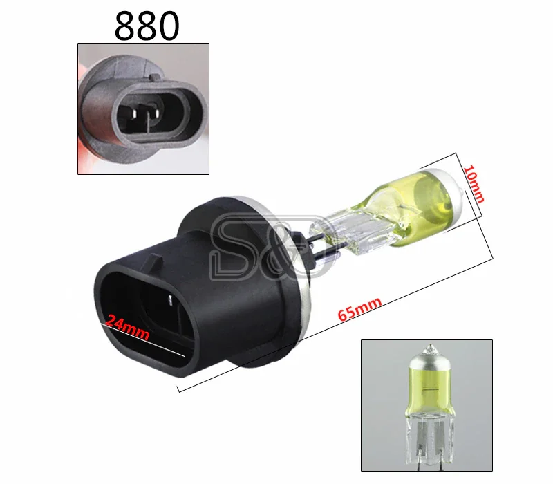 

Car Accessories H27W 881 894 H27 Car Fog Lights Halogen Bulb Headlights Lamp Light 27W 3000K 5000K White Yellow 12V Car Styling