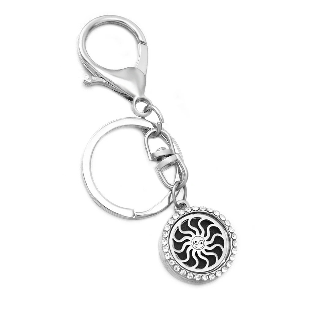 Модная ароматерапия Бабочка циркон брелок ювелирные изделия нержавеющая сталь