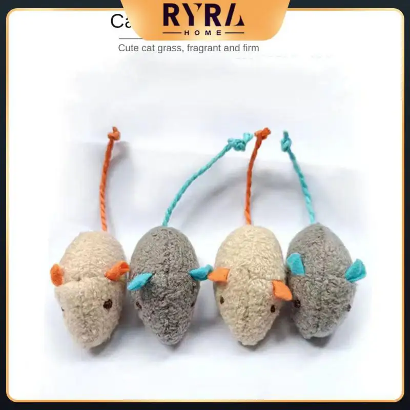 

2/4/5PCS Cat Toy Cute Modeling Kitten Toy Cat Scratch Household Simulation Mouse Pet Products Creative Mouse Toy Bite Resistance