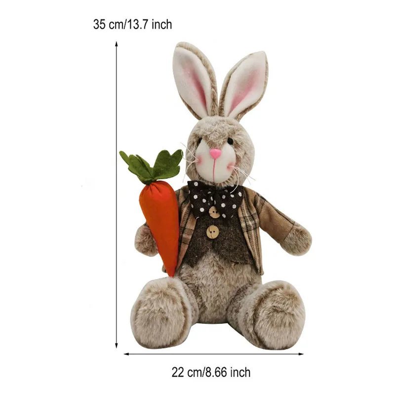 Пасхальные украшения в виде кролика милые плюшевые коллекционные фигурки для