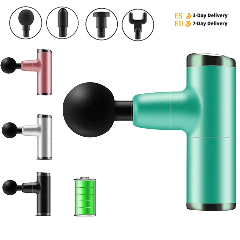 

Массажный пистолет, карманный мини-массажер с вибрацией для глубоких мышц и расслабления при боли, для фитнеса и расслабления тела