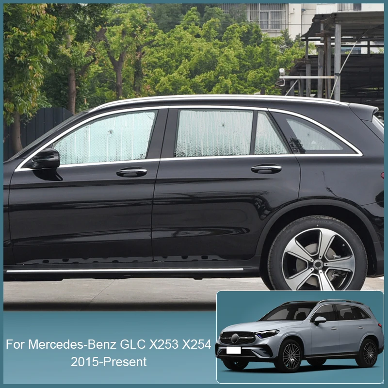 

Автомобильные солнцезащитные зеркальные линзы для Mercedes-Benz GLC Coupe X253 X254 2015-2025, козырек для лобового стекла