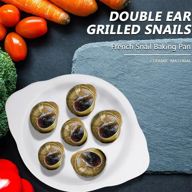 1 шт. керамическая тарелка для улитки блюдо выпечки держатель раковины
