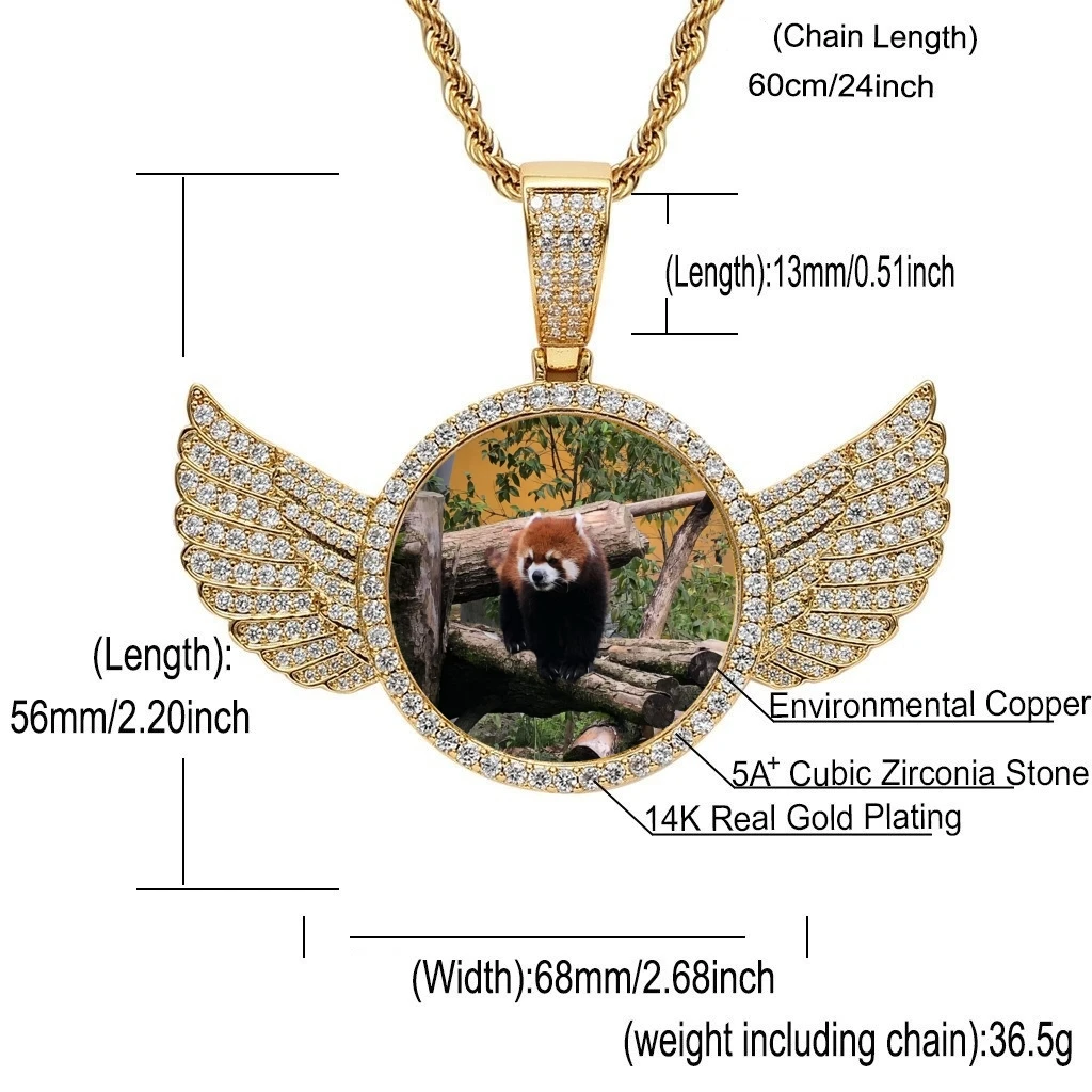 Ailodo хип-хоп индивидуальное фото ожерелье для женщин и мужчин панк AAAAA + кубический