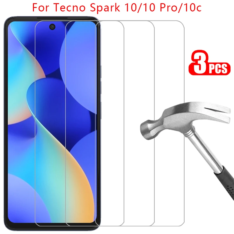 Защитное закаленное стекло для tecno spark 10 pro 10c протектор экрана технического