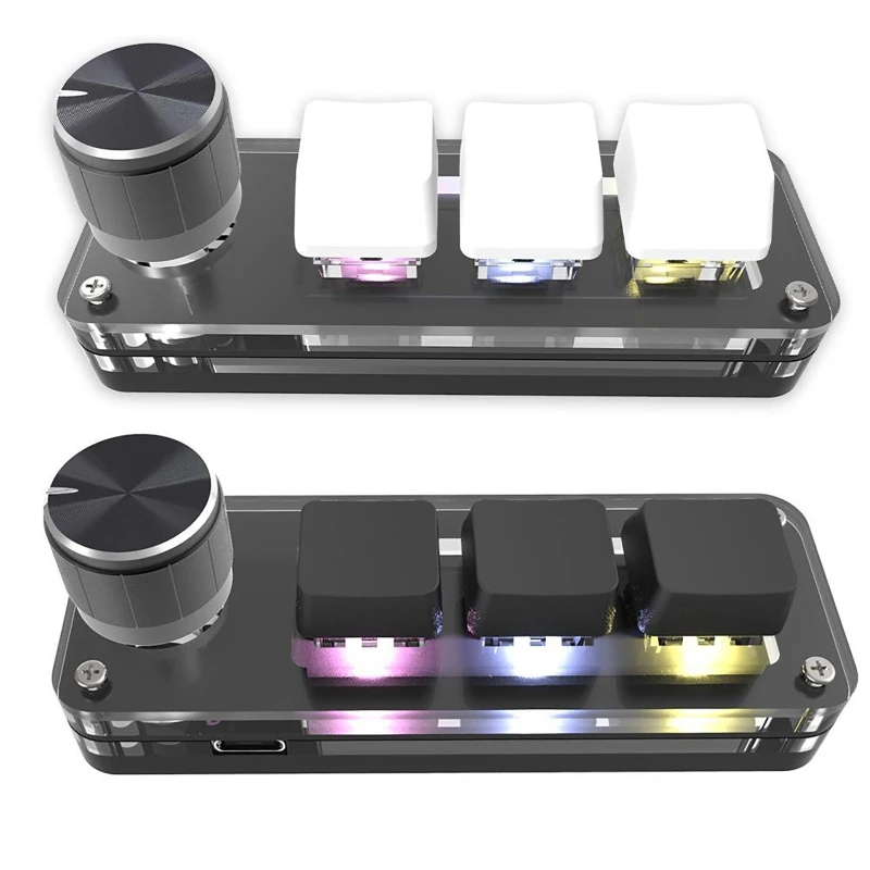 

Игровые клавиатуры Hot Swap, USB RGB механическая клавиатура с 3 полностью программируемыми клавишами