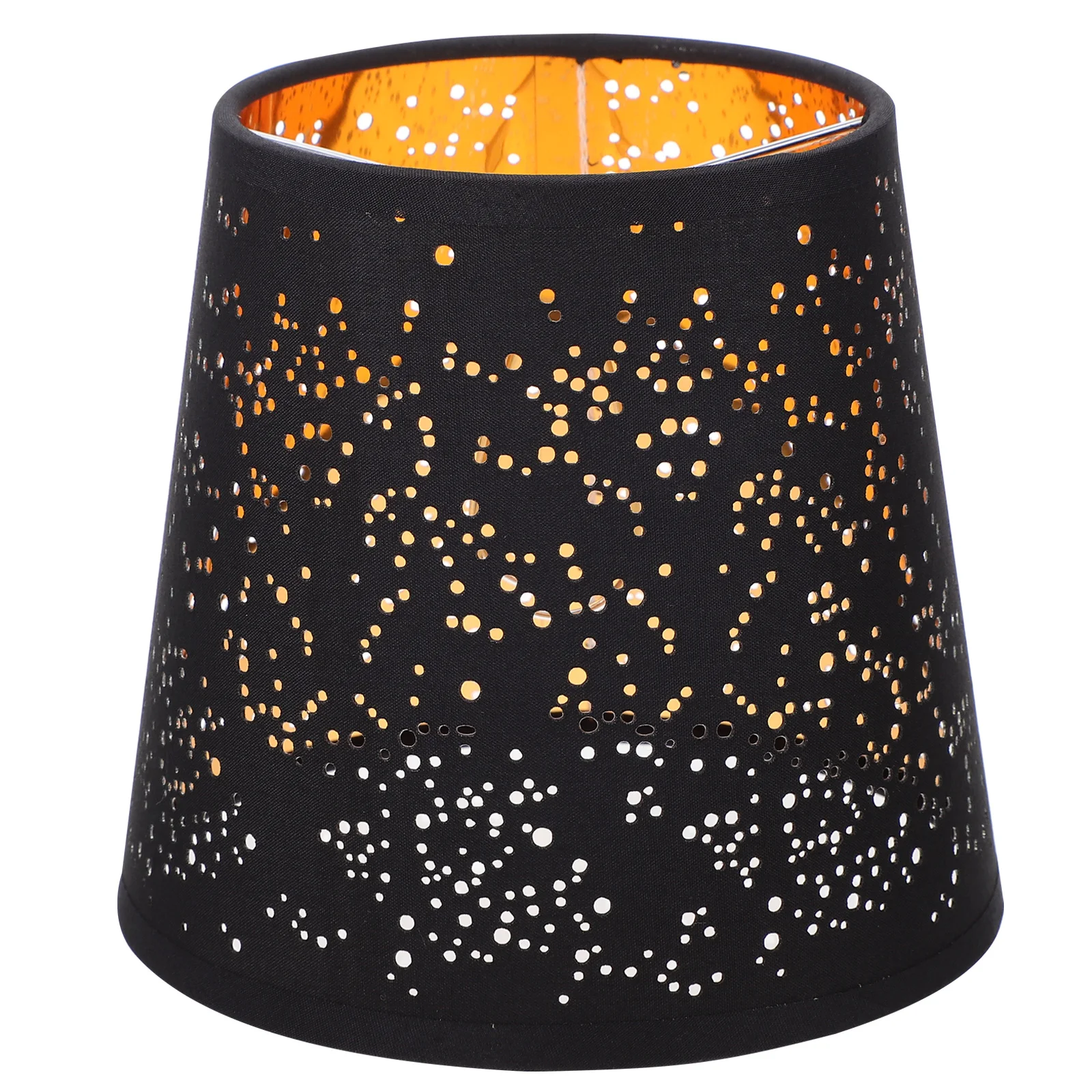 

Clip on Bulb Lamp Shade Hollow Out Desktop Cloth Lampshade Fabric Cone Lamp Shade Royal Chandelier Shade for Table Wall Floor