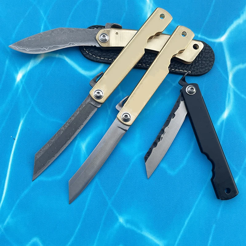 Мини карманный нож Higonokami дамасский Balde Повседневный для кемпинга портативный