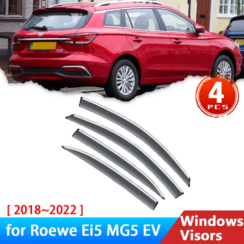 

4x Deflectors for Roewe Ei5 MG5 EV MG EP Station Wagon 2018~2022 Accessories Car Side Window Visors Rain Eyebrow Guard Sun Visor