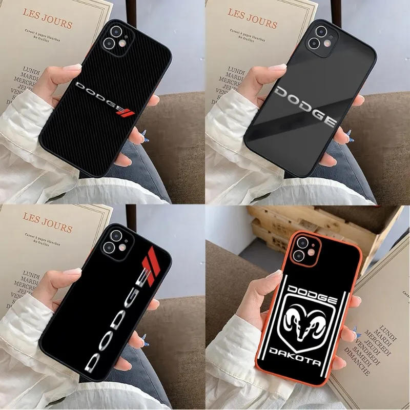 

Автомобильный чехол Dodge для телефона IPhone 14 13 Pro Max 12 Mini 11 6S 7 8 Plus XS X XR матовый защитный чехол для пары