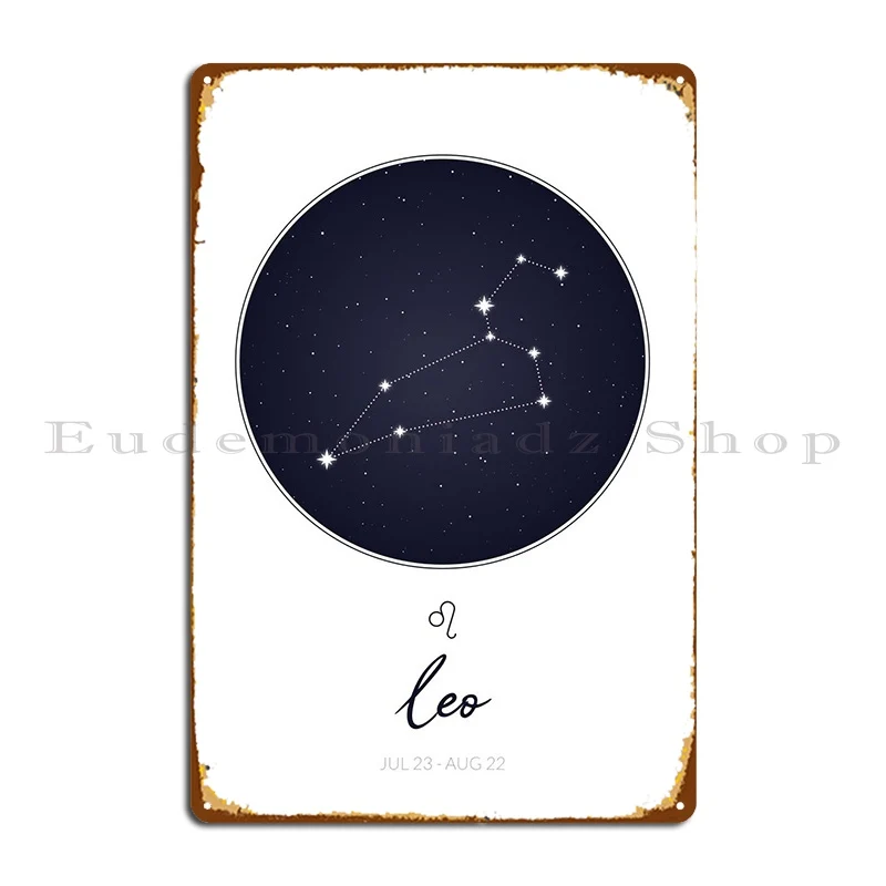 

Металлический фотоплакат со знаком зодиака Лев