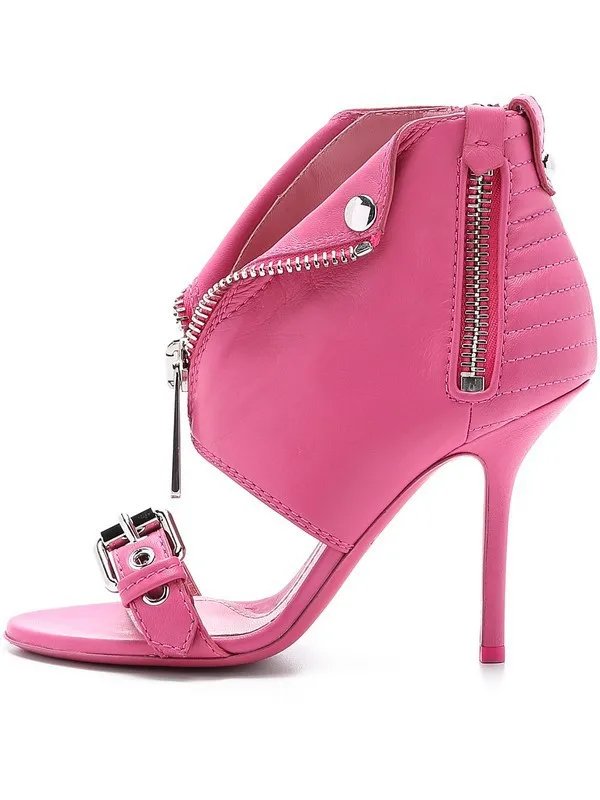 

Пряжка ремня с одним ремешком с открытым носком на застежке-молнии с манжетами стильные сандалии на шпильке крутая Женская сценическая обувь в стиле панк