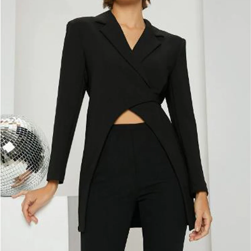 Crossover Setup Ladies Lapel Luxury Elegant Women's Set Sets Womens 2 Piece Outfit Pantsuit Blazer Suits Clothing Pant Set