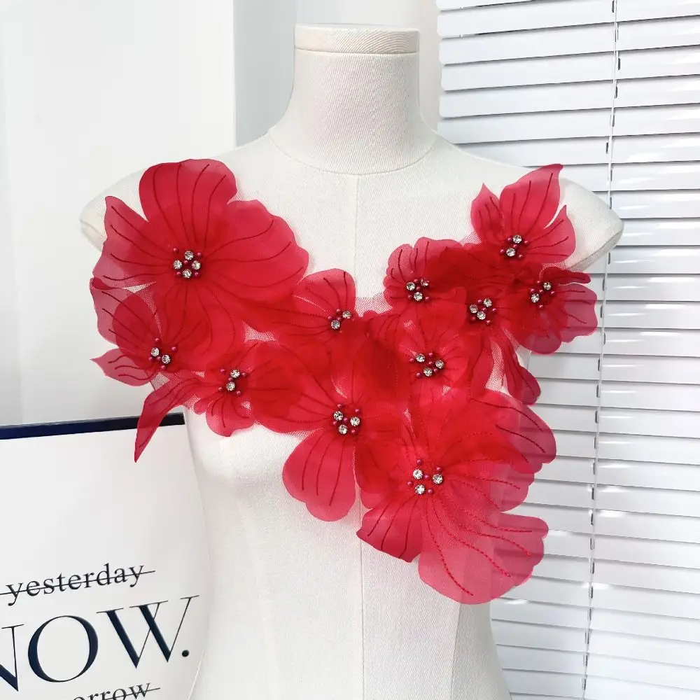 Аксессуары для одежды кружевная ткань цветочная аппликация поделки своими