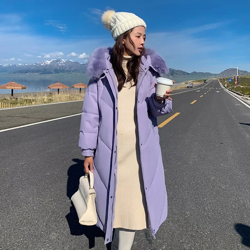 New2022 heavy hair brought down jacket for women loose han edition girlfriends little coat in winter