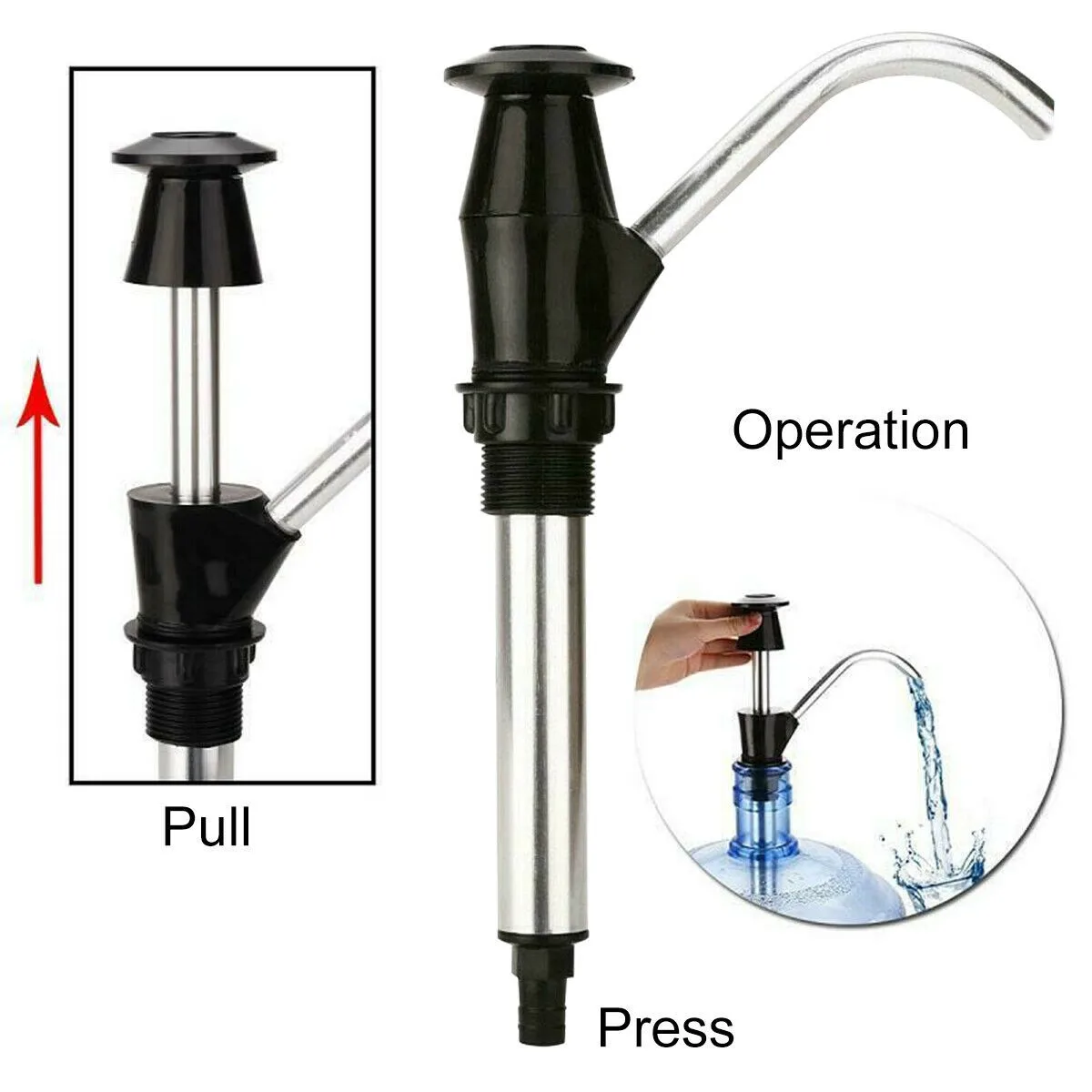 

Contemporary Hand Pum Motorhome Single Hole Sink Tap Vehicles Aluminum