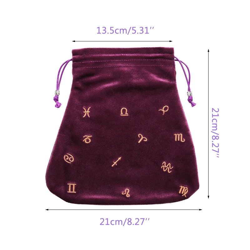 

Pendulum Divination Tablecloth Card Pad Runes Altar Table Cloth Board Game Drawstring Flannel Bag Tarots Storage Pouch