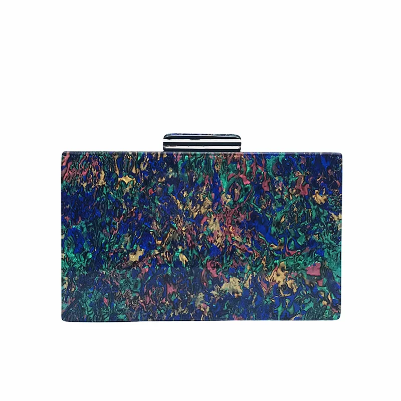 

Classical Vintage Blue Acrylic Evening Bags Lady Luxury Elegant Multi-color Prom Party Clutch Casual Chain Chain Crossbody Purse