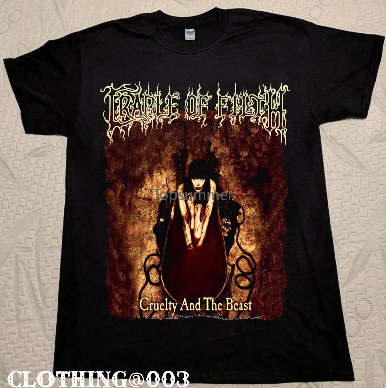 

Vtg Cradle Of Filth Cruelty And The Beast Shirt 1998 Short Sleeve S-3Xl 100% Cotton Short Sleeve O-Neck Tops Tee Shirts