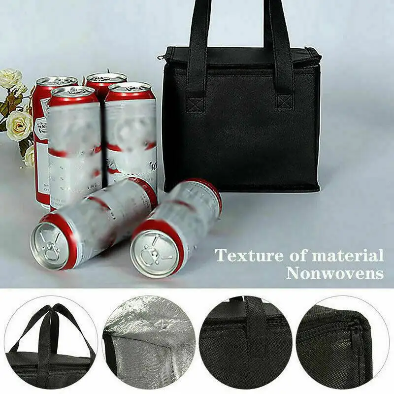 

Portable Ice Bag Wine Food Picnic Cooling Storage Bags Thickened Aluminum Foil Non-woven Insulation Chilling Bag