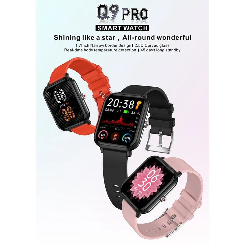 Смарт-часы Q9 Pro 1 7 дюйма 200x4 4 пикселей мАч |