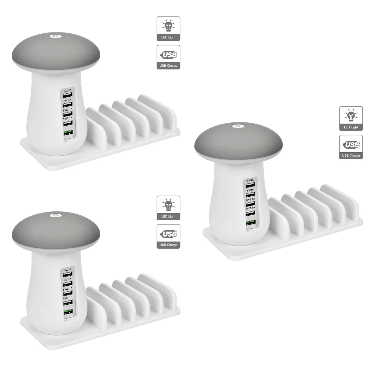 

3 Pieces Phone Cellphone Charging Station Mobile Holder Tablet Dock Home