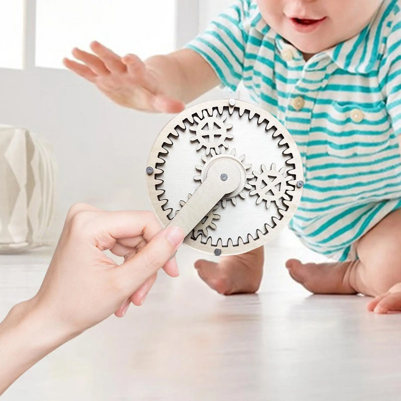 

Детали «сделай сам», рукоятка, шестеренка для моторики, Игрушки для раннего детства, занятые аксессуары для детей от 0 до 2 лет