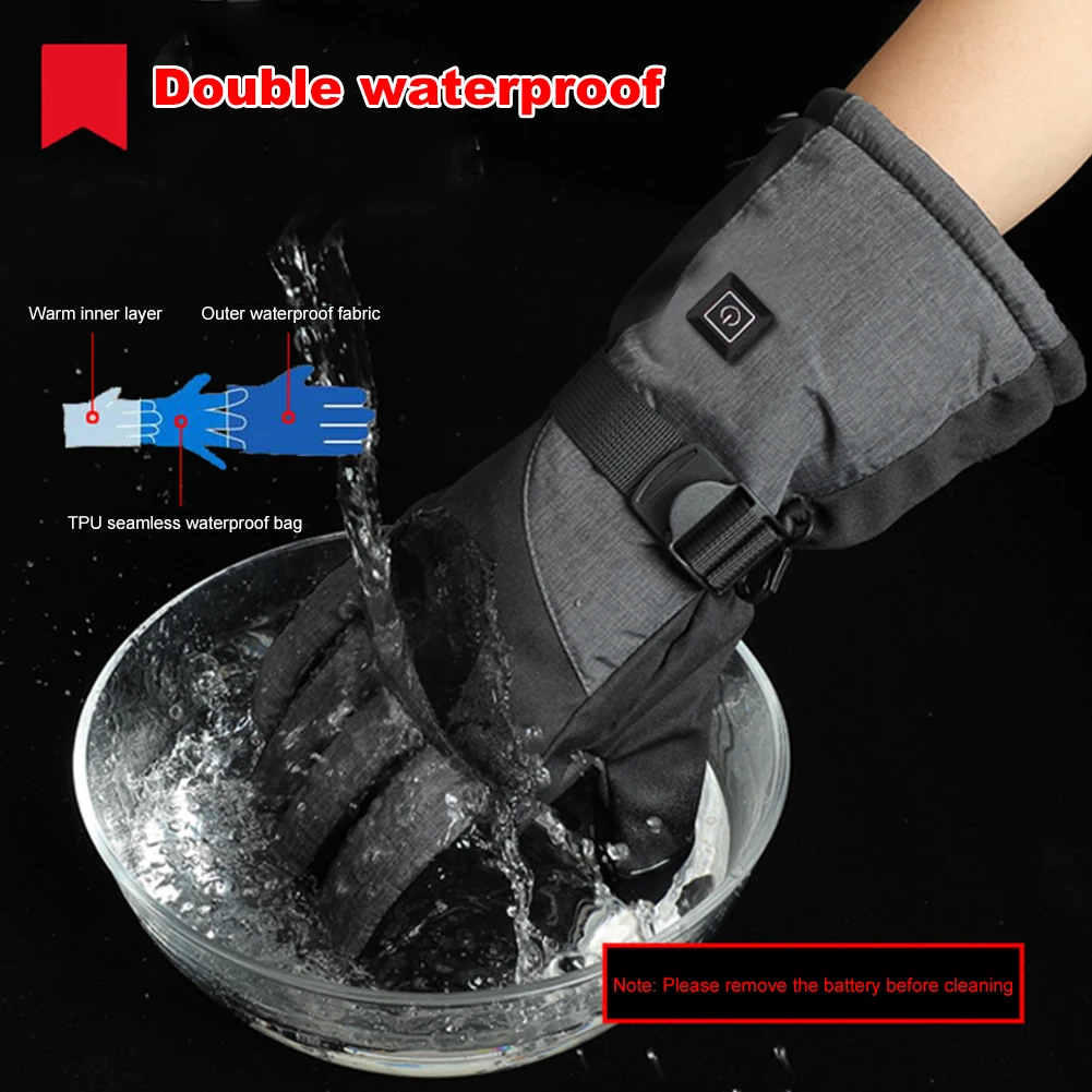 Зимние Велосипедные Перчатки Унисекс С Графеновым Подогревом 3-скоростные