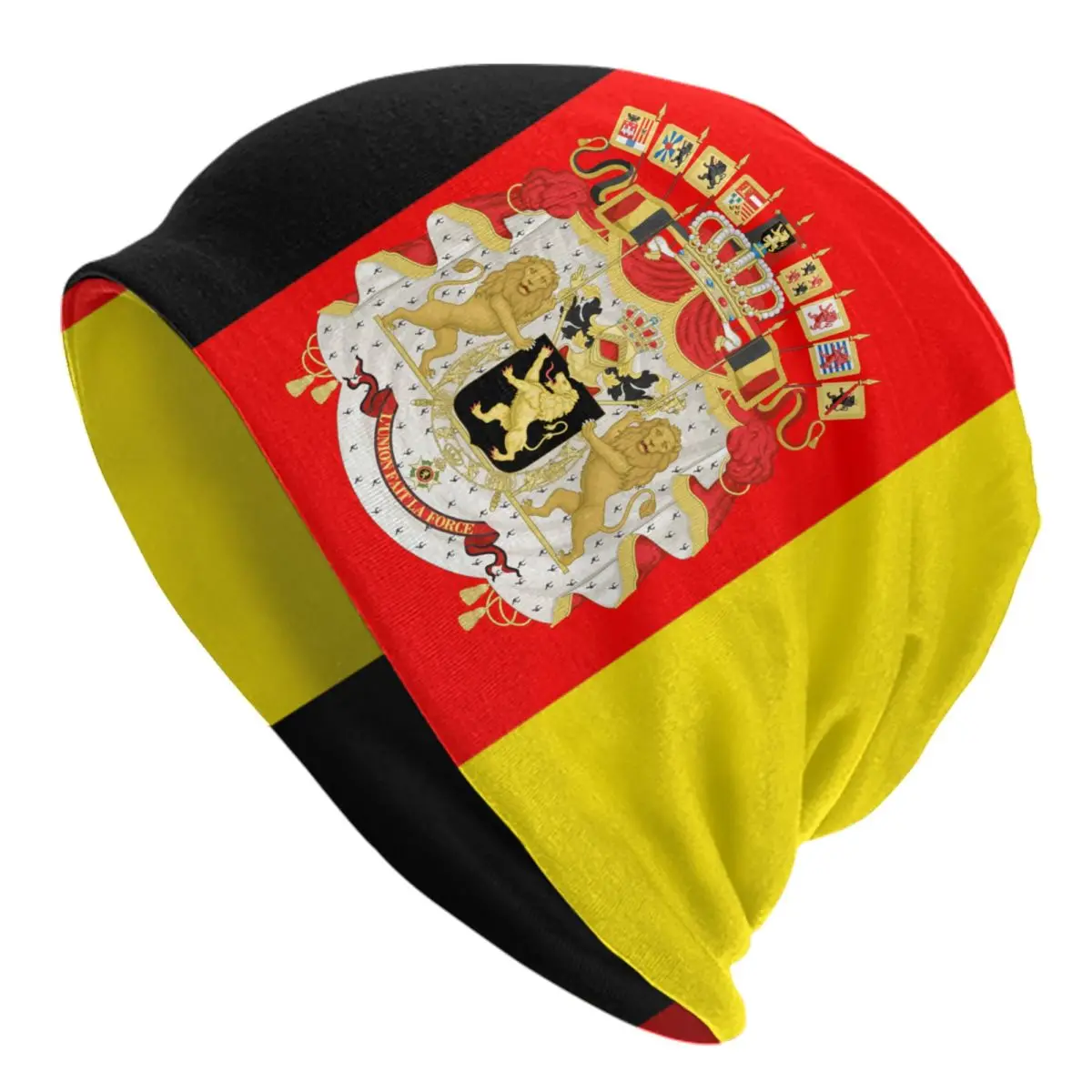 Головной убор в стиле унисекс тёплый вязаный головной хип-хоп герб Бельгии