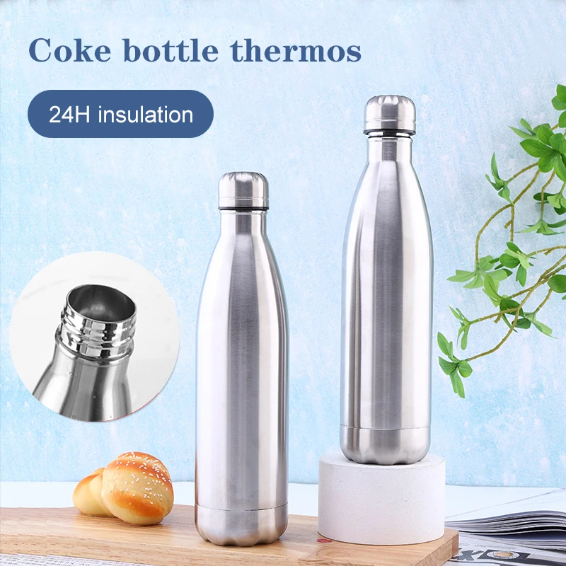 

500/1000ml Stainless Steel Water Bottle Portable BPA Free Water Drinking Bottle Gym Sports Cycling Drinkware Kids School Gifts