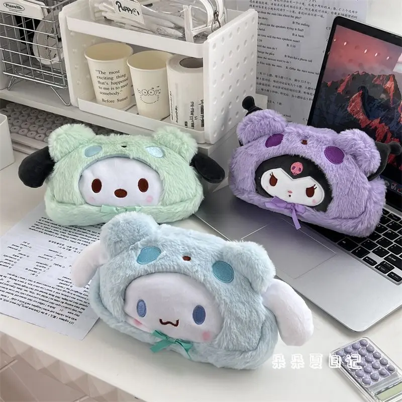 

Kawaii Sanrioed Anime Cartoon Kuromi Series Pochacco Pencil Case Cosmetic Bag Pouch Stationery Bag Baby Boy Girl Festival Gift