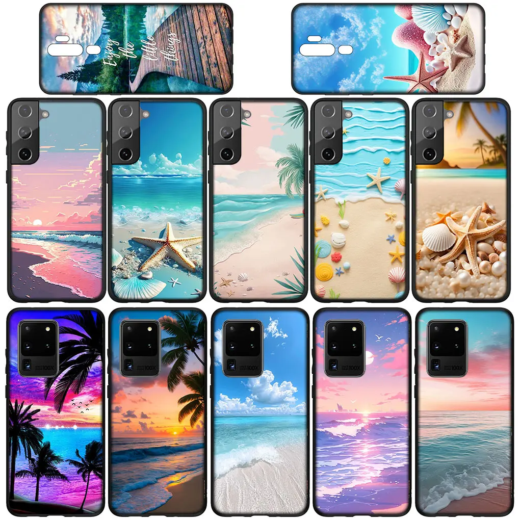 Мягкий чехол Sea Beach Travel Mountain для Samsung Galaxy S24 S23 Fe Ultra Plus A55 A35 A24 A25 A15 A05 M55 M15 телефона