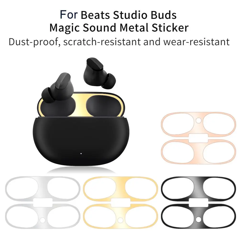 

Accessory Anti-scratch Protective Skin Dust Guard Metal Dust-Proof Sticker For Beats Studio Buds