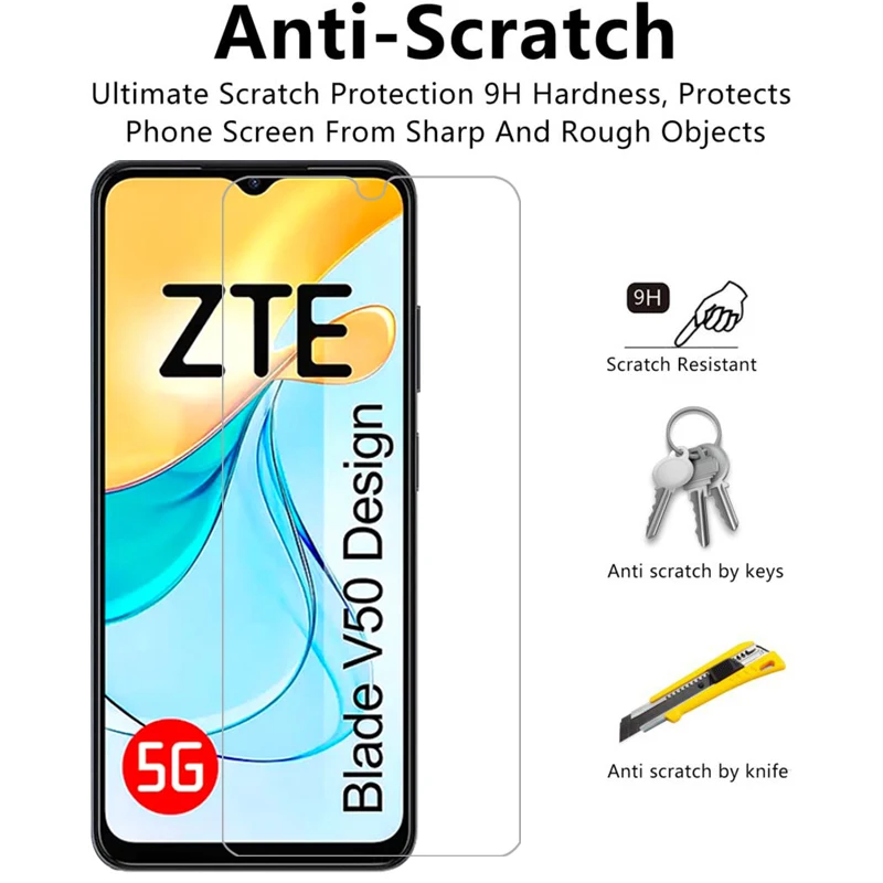 Защитное закаленное стекло для zte blade v50 пленка экрана bladev50 В 50 в 9h