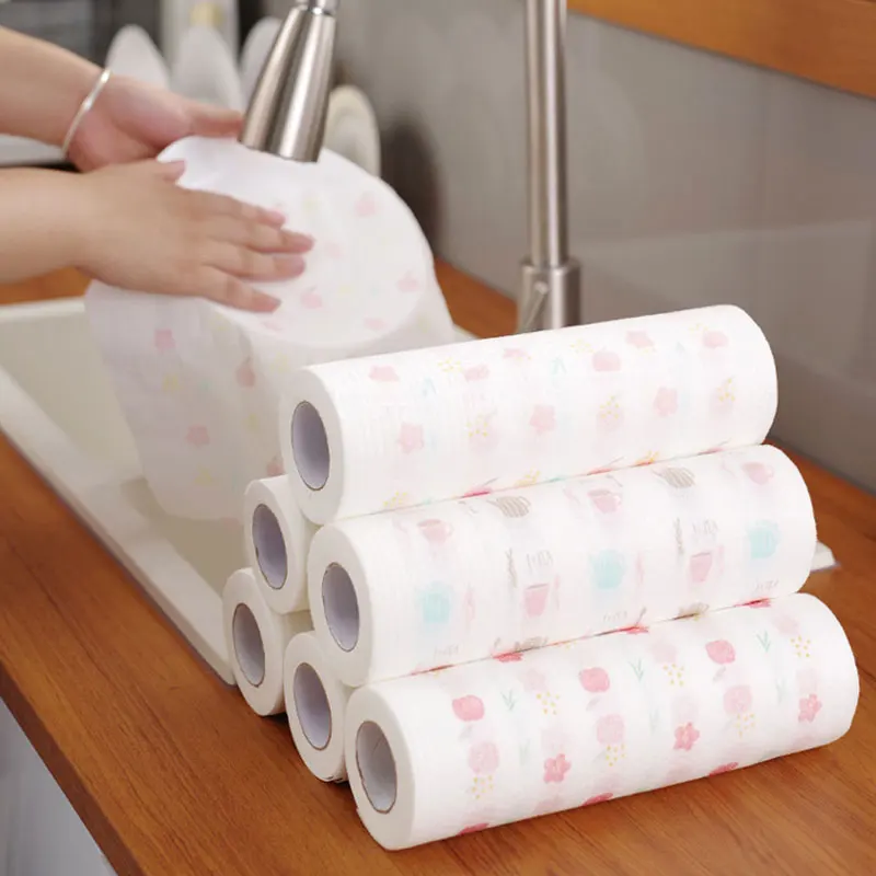 

WHYY одноразовая кухонная салфетка для мытья посуда утолщенное впитывающее полотенце для рук не линяет ворса или масла скатерть аксессуары