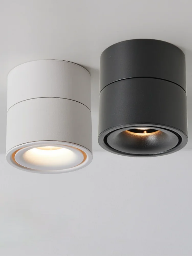 

Nordic Round Downlights Surface Mounted Living Room Ceiling Lights Led Downlight Black Luminaire Plafonnier Home Decor DK50DL