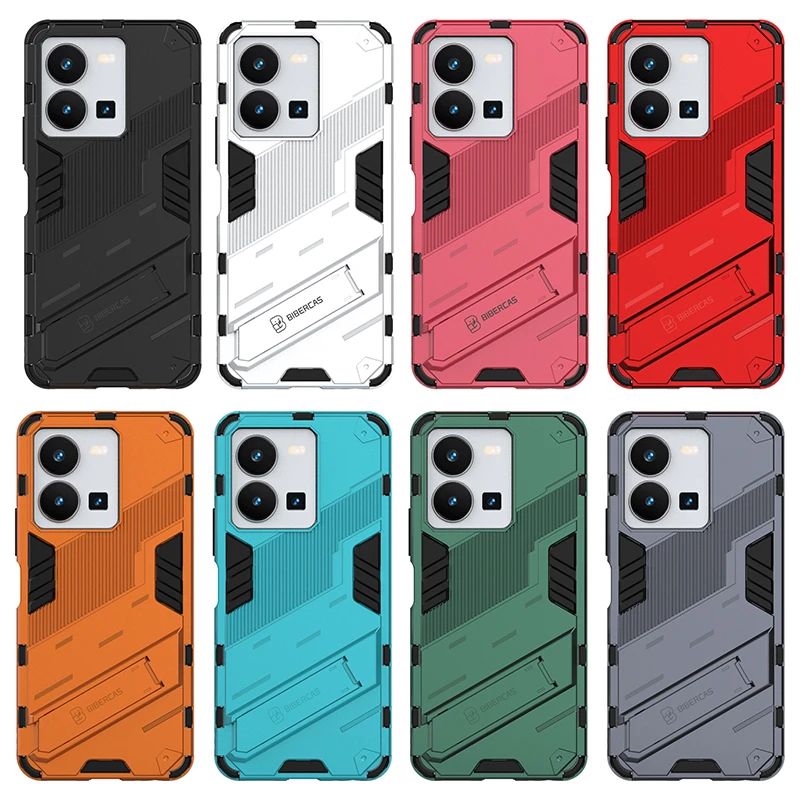 For Vivo Y22 Case Cover For Vivo Y22 Capas Shockproof Bumper Kickstand Phone Back Holder Cover For Vivo Y35 Y22S Y 22 Y22 Fundas