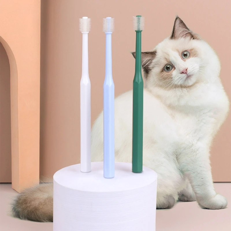 

Dogs Toothbrush Dental Cleaning Brushes for Cleaning Pet Mouth 360-degree Brush Cats Dogs Oral Dental Health 360° Head