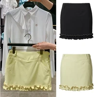 summer new golf lady skirt golf bag buttock design gold thread lace design outdoor fashion sports leisure women