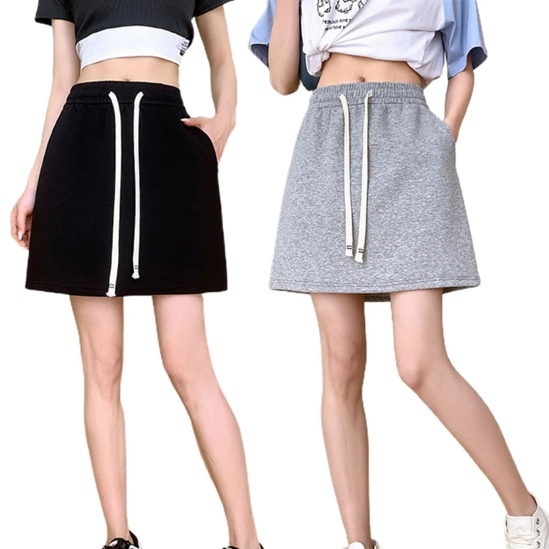 

F42F Vintage Women Skirt Elastic High Waist Midi Pencil Skirt Elegant Skirts