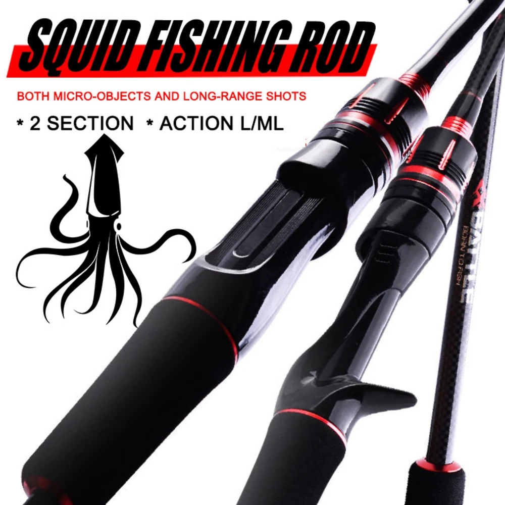 

AXIS Squid Rod 1.98m/2.1m ML/L 2 Section Spinning Casting Fishing Rod Light Weight Carbon Fiber Fishing Pole Lure Rods