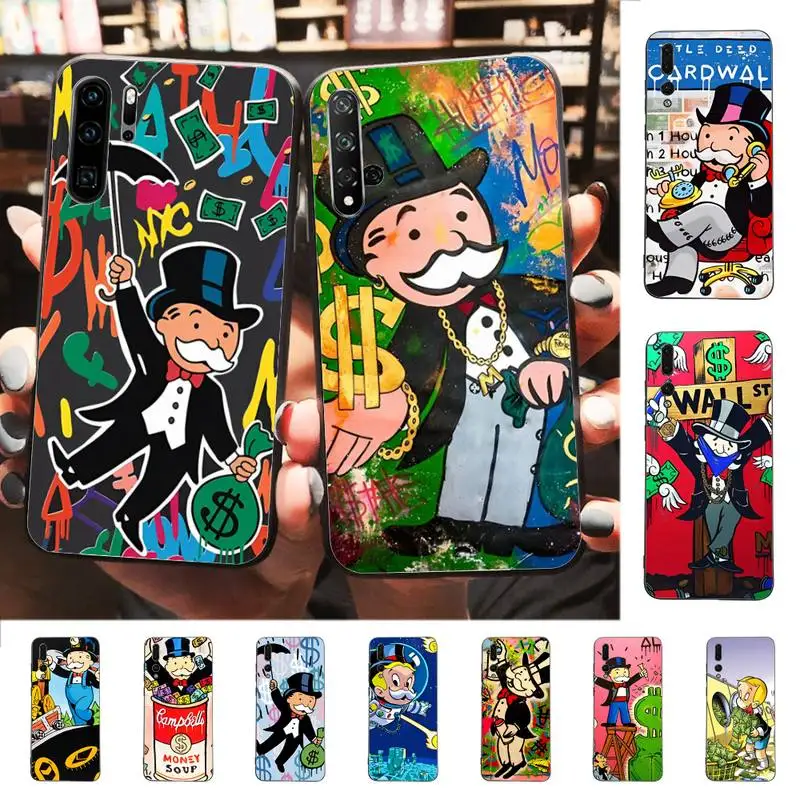 

Cartoon Luxury Dollar MonopolyS Phone Case for Huawei P30 40 20 10 8 9 lite pro plus Psmart2019