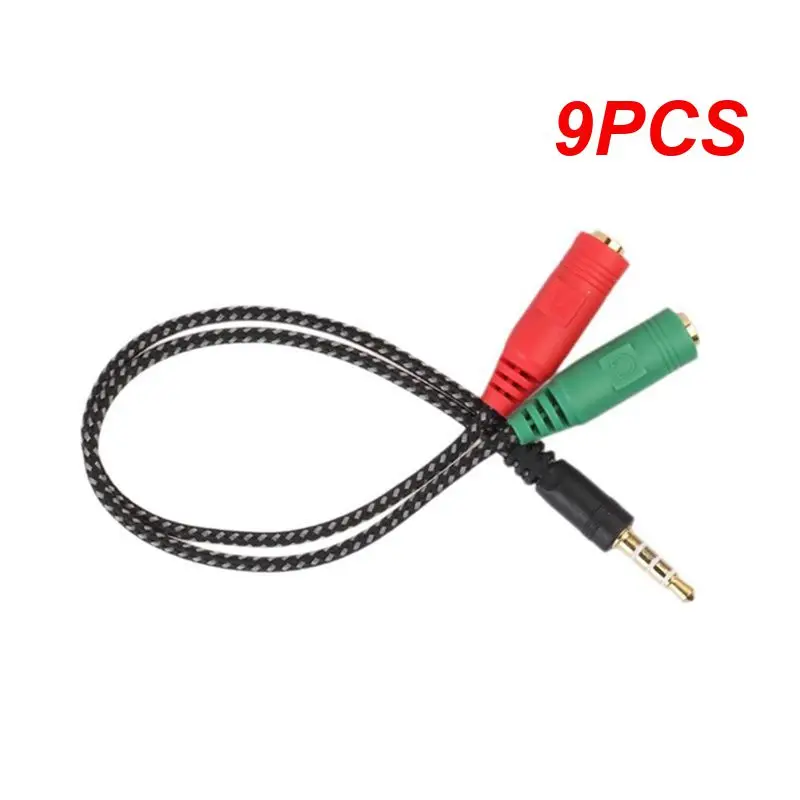 

9 шт., переходник-разветвитель для наушников, 3,5 мм