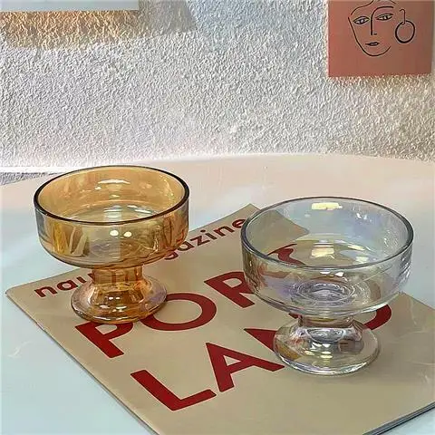 

Прозрачная стеклянная чашка для йогурта, десерта, стакан для хоккея с шайбой, чаша для молочного коктейля, чашка для пудинга с мороженым, домашняя посуда для бара, бокал для коктейлей
