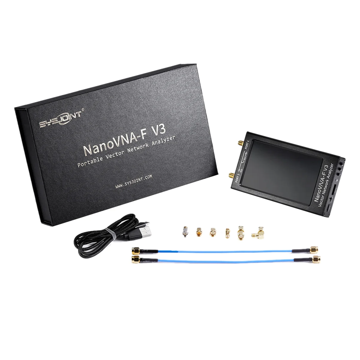 Векторный анализатор сети SYSJOINT 6G NanoVNA-F V3 4 3 дюйма 6 ГГц HF VHF UHF SWR векторной с