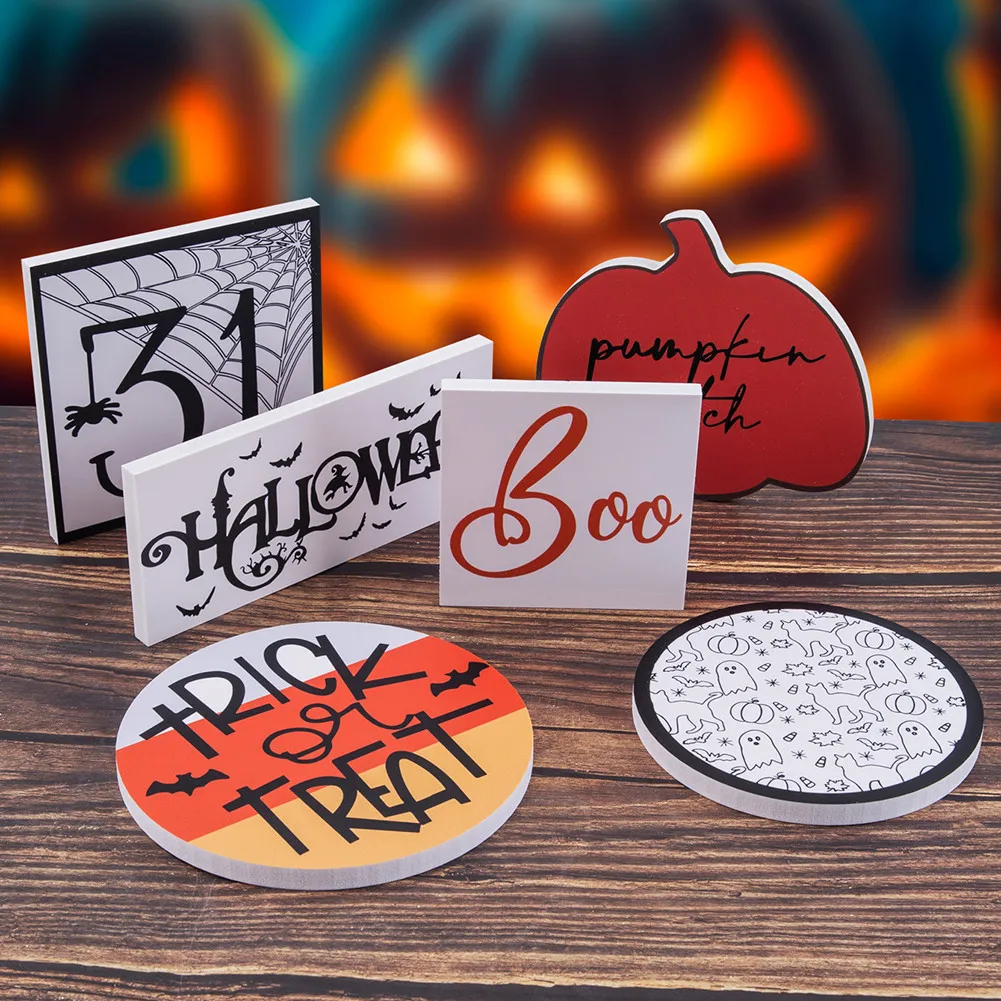 

Halloween Creative Tray Decoration Crafts Halloween Pumpkin Wood Buttons For Sewing Cloth Scrapbooking Crafts Halloween Ornament