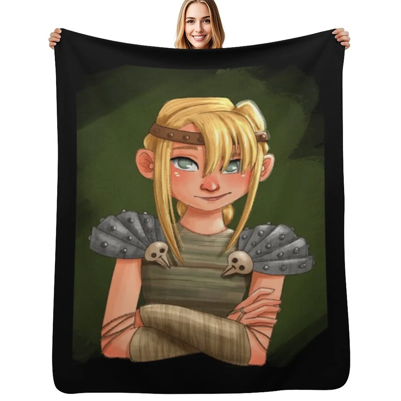 Фото Плед Astrid HTTYD, персонализированный подарок, дизайнерские пледы для диванов, мягкие пледы, милые декоративные покрывала для кроватей. №1