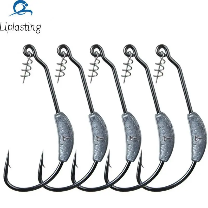 

For Soft Bait Fishing Hook Lead Counterweight Fishhook Anti-hanging Bottom Hook Sharp Hook Point Fishing Gear High-carbon Steel